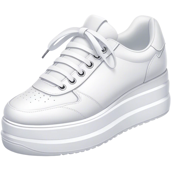 All White sneaker platform shoes emoji