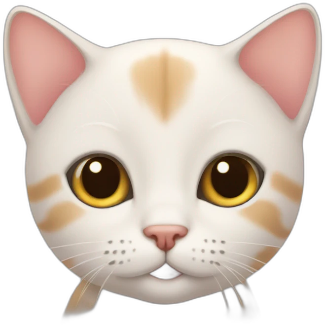 Sweet kitten with a bald Head emoji