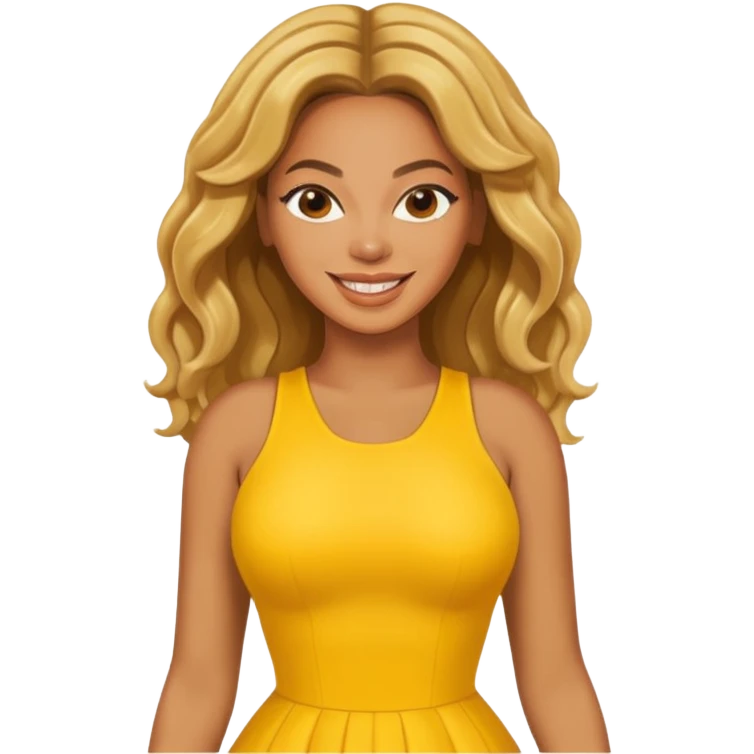 Beyonce with yellow outfit emoji
