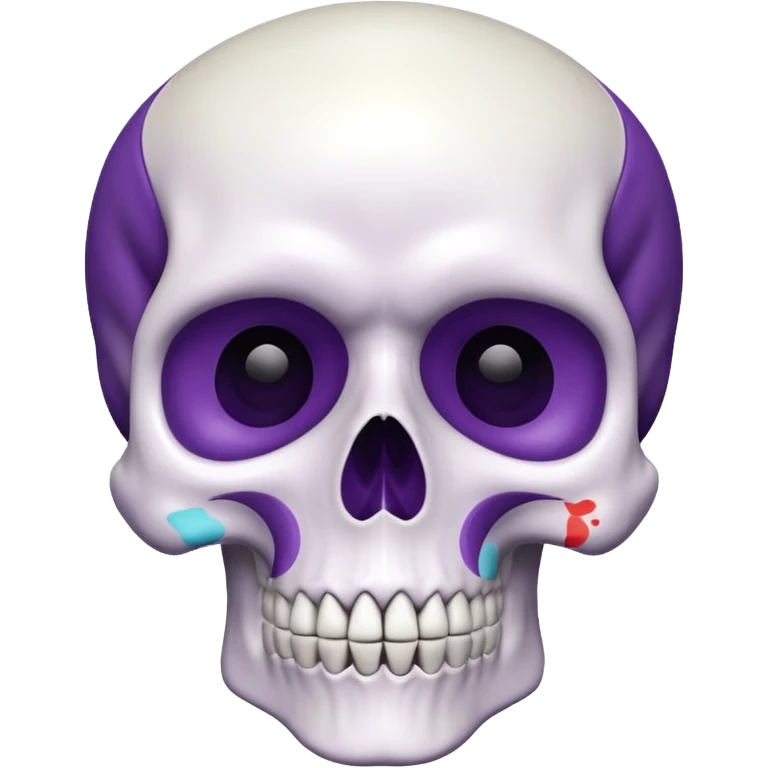 Purple and White Skull emoji