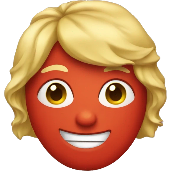 tomato with blonde hair emoji