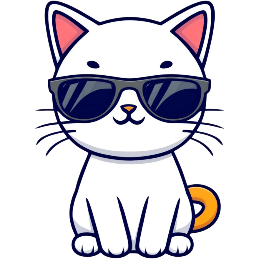 Cat with sunglasses emoji