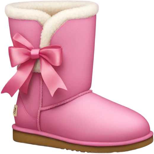 Pink ugg with ribbon emoji