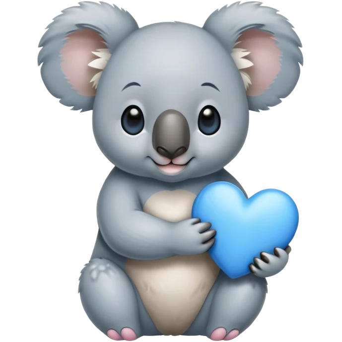 koala and blue heart emoji