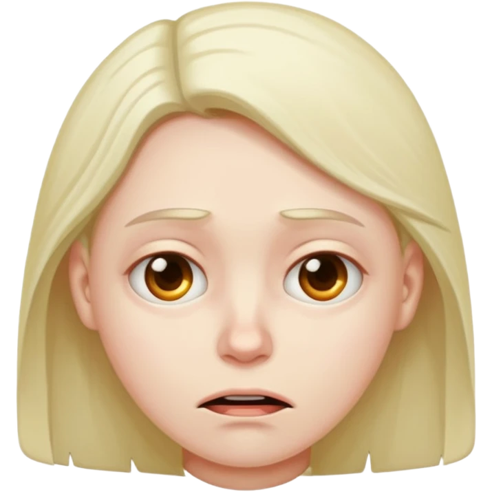 Tired and dreadful face emoji