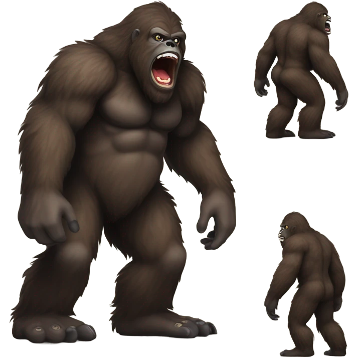 Bigfoot calling emoji