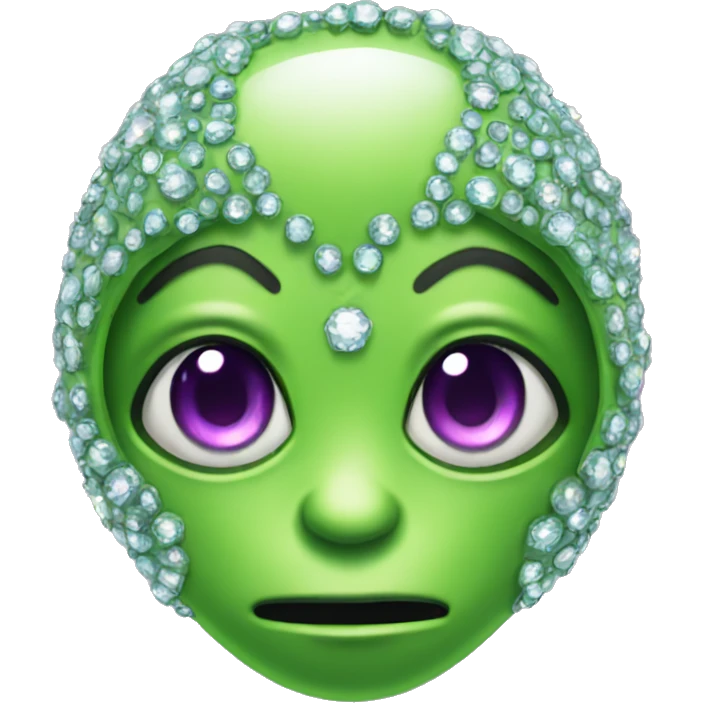Cute bedazzled alien  emoji