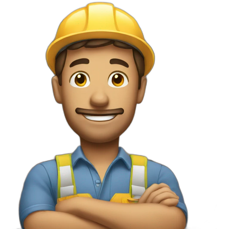 Man building house emoji