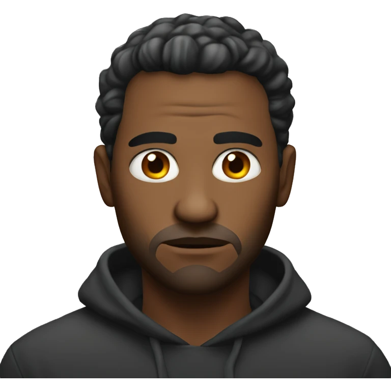mysterious man intense stare realistic emoji