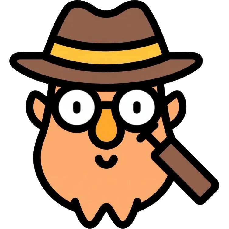 Detective with magnifying glass and hat emoji