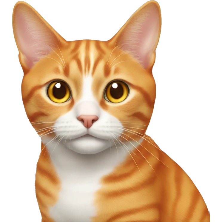 Orange cat with drop ears emoji