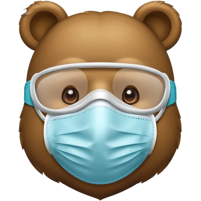 bear Wearing Medical Mask emoji
