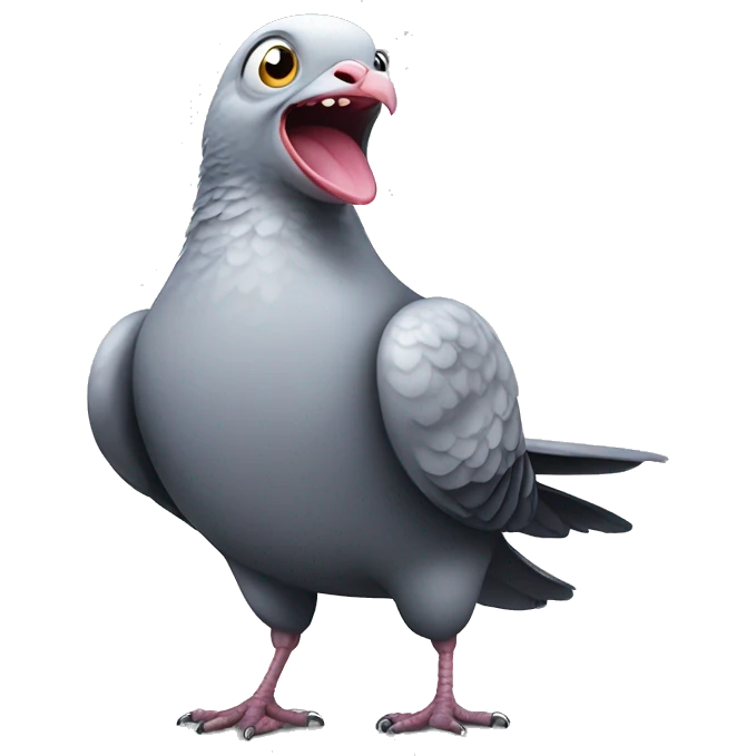 excited pigeon face with heart eyes emoji