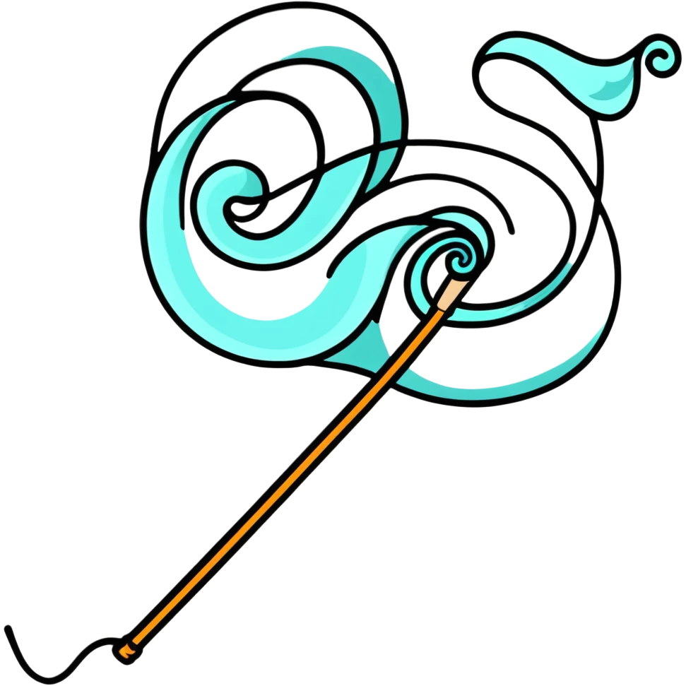 Wand with magic swirling around emoji