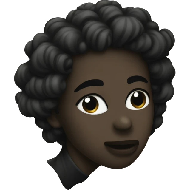 black kiss emoji