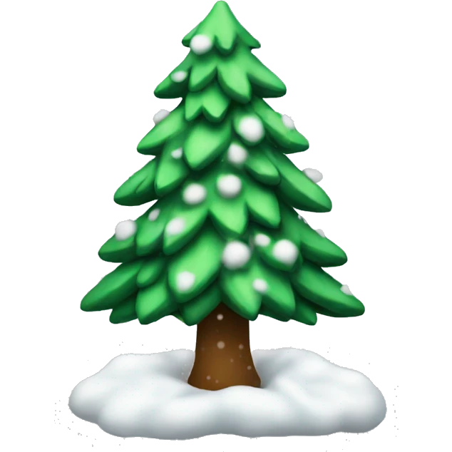 Christmas Tree with snow emoji