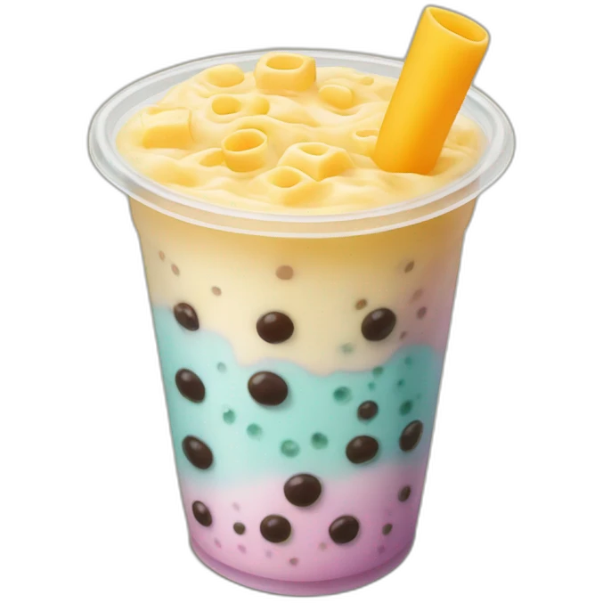 bubble tea with cheese on top emoji