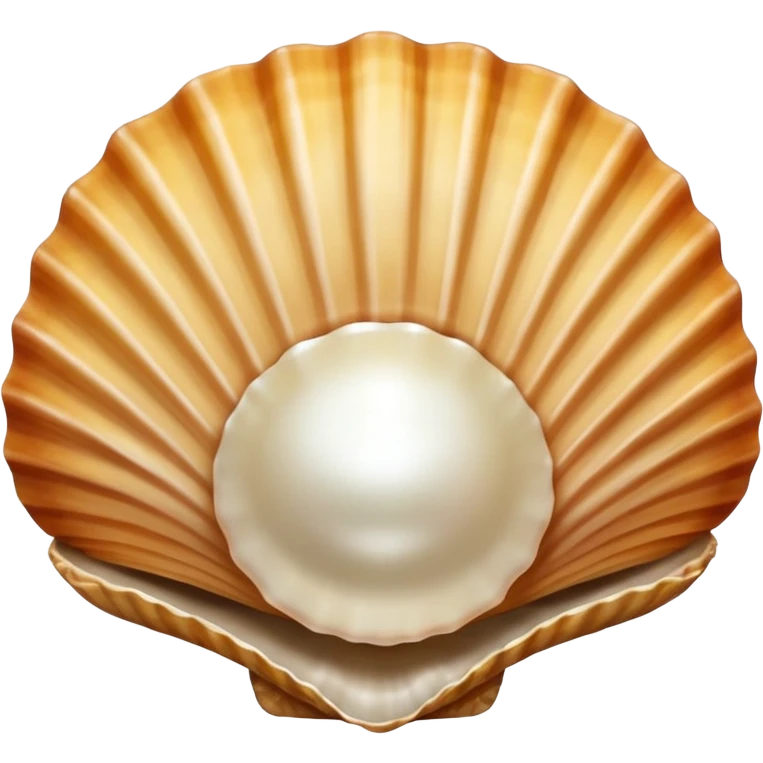 OpenSea shell with pearl beige satin emoji