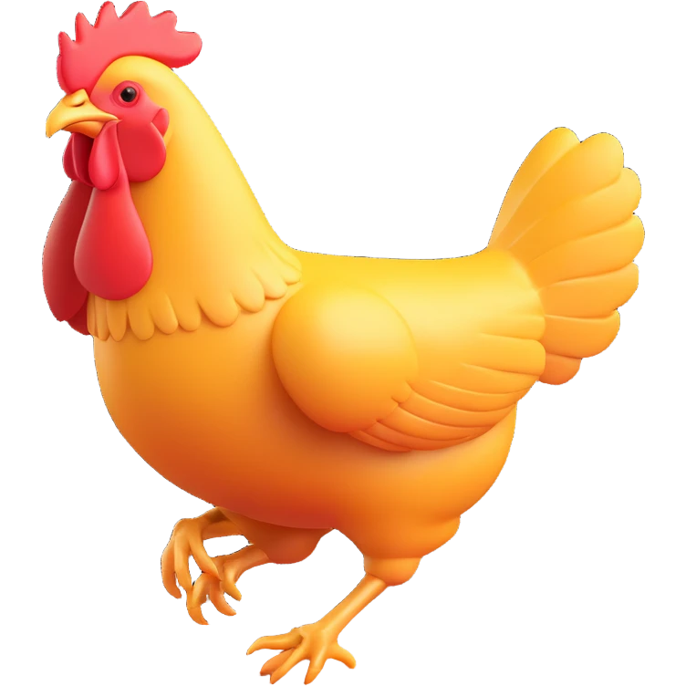 cinematic 3D rendering chicken jockey motion blur intense atmosphere high detail emoji