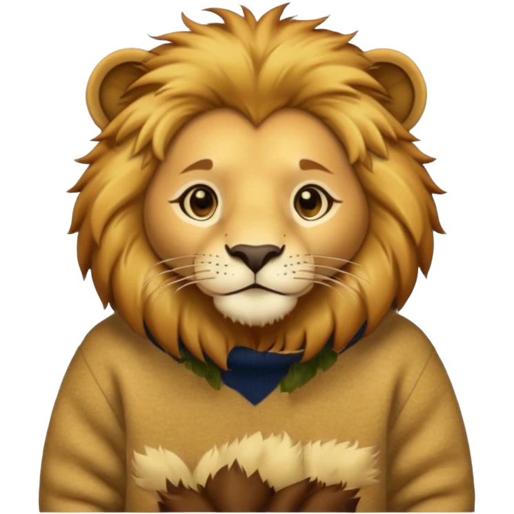 lion wearing  jumper emoji