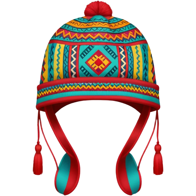 peruvian coya hat with earflaps emoji