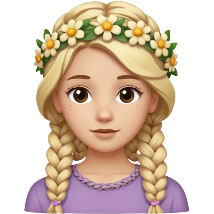 white girl 10 blonde braids full braided hair  emoji