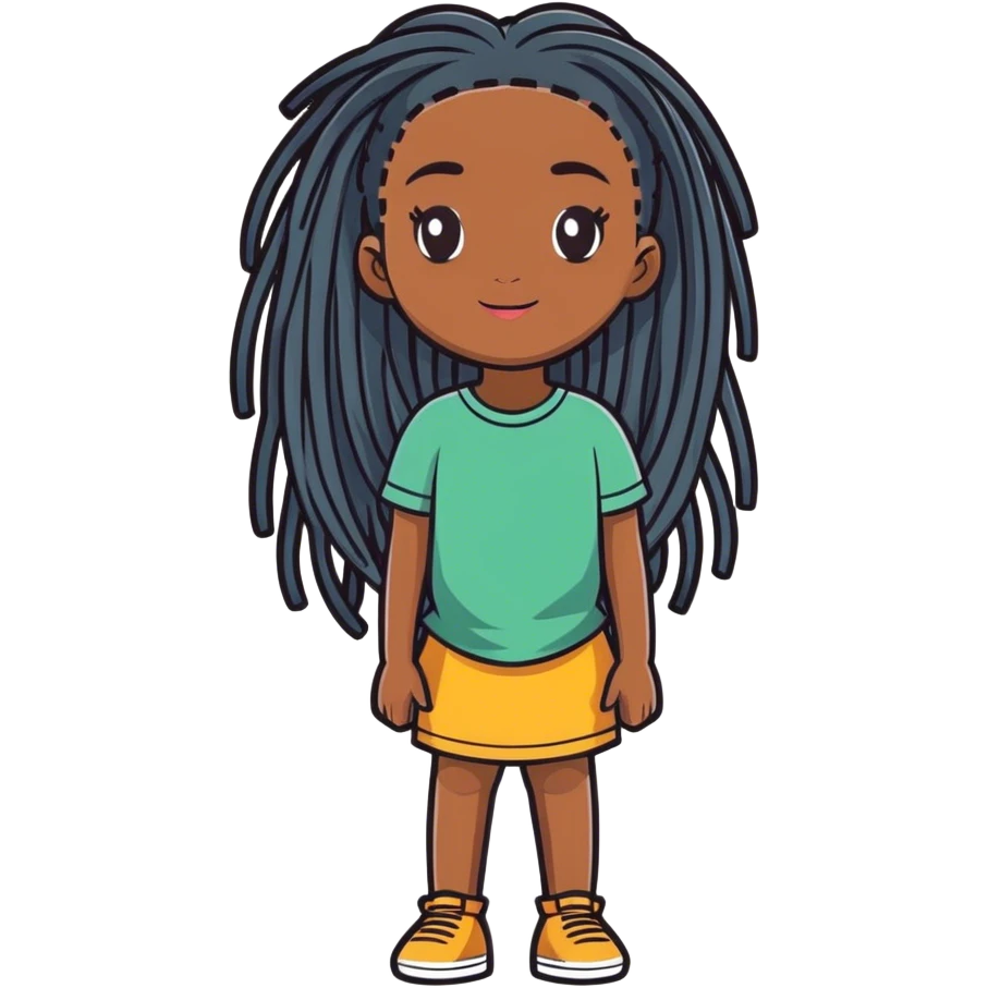 Black girl with locs emoji