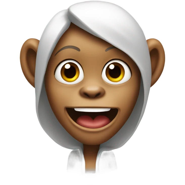 Wacky monkey lady emoji