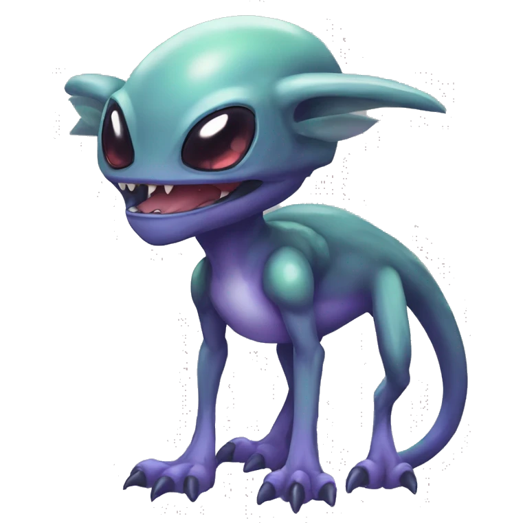 cute cool edgy sharp eldritch alien Digimon-Fakemon-animal full body emoji