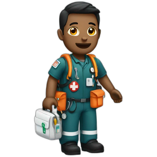 paramedic with a medic bag emoji