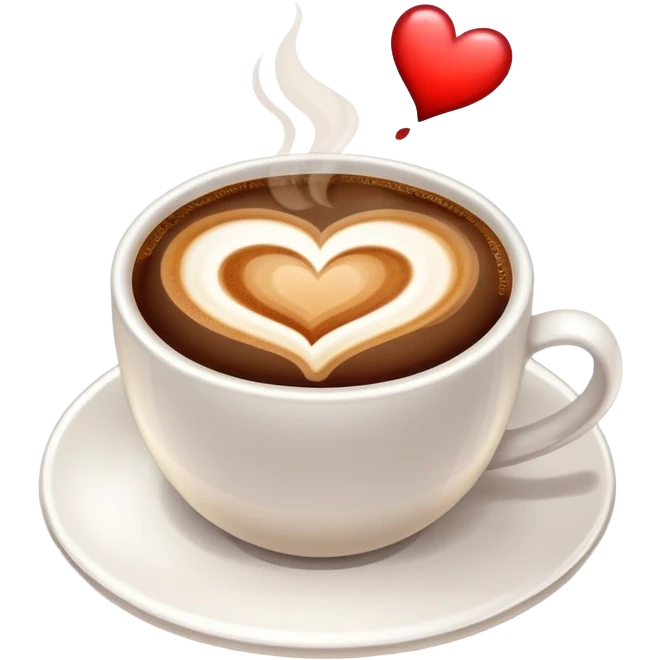 coffe with heart emoji