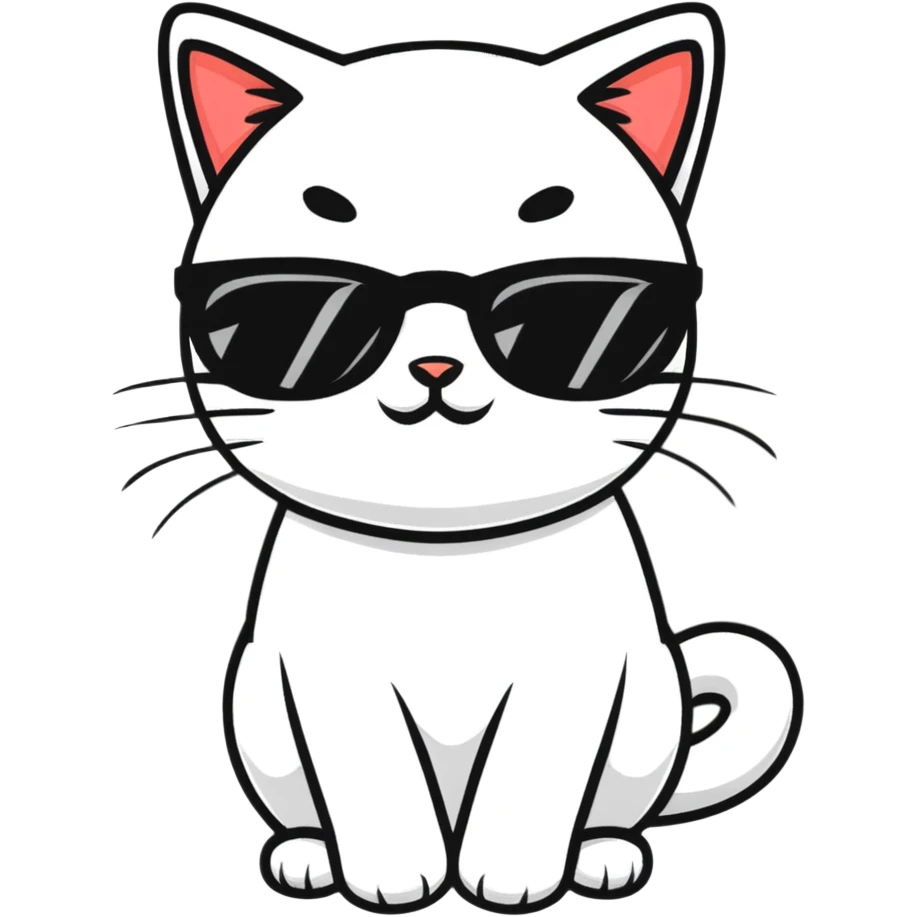 Cat with sunglasses emoji