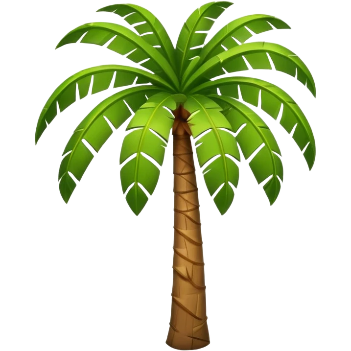 Palm Tree: cartoon flat body leafs emoji