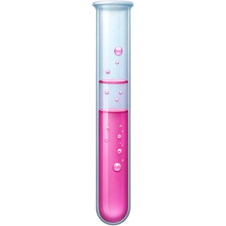 pink liquid in test tube simple bubbling emoji
