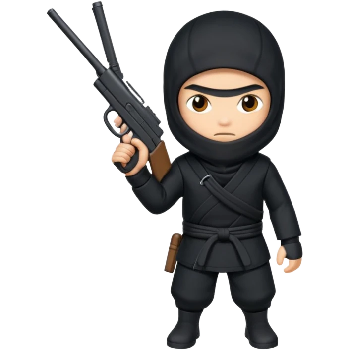 ninja with gun emoji