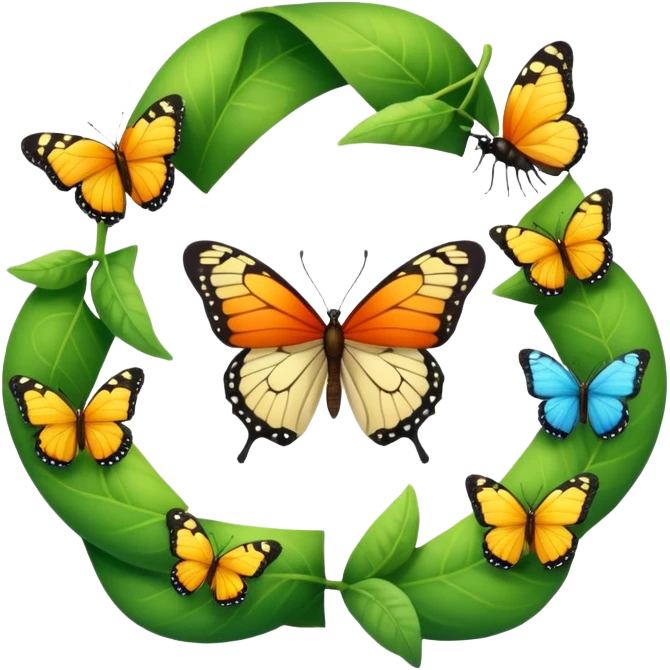butterfly life cycle  emoji