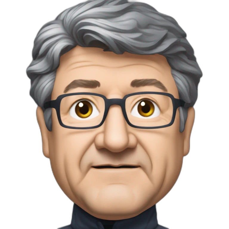 Jean-luc Mélanchon qui porte une doudoune the north face emoji