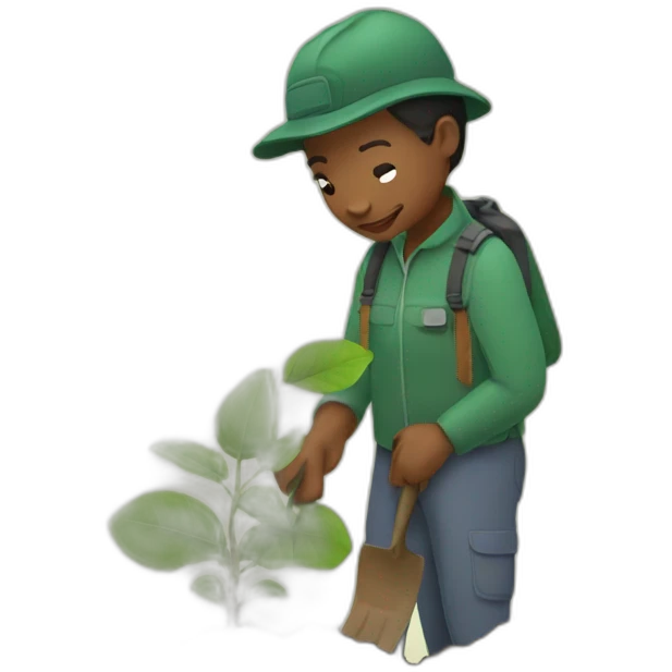 nature activist planting emoji