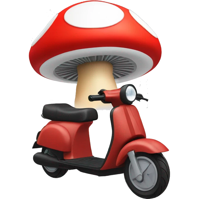 Mario-style Mushroom Electric-Scooter emoji