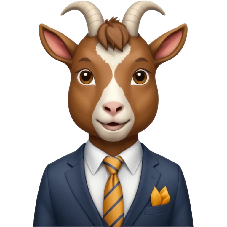 goat with tie & suit emoji