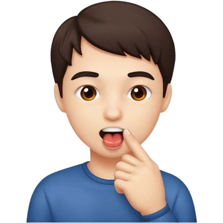 Mordiéndose un dedo  emoji