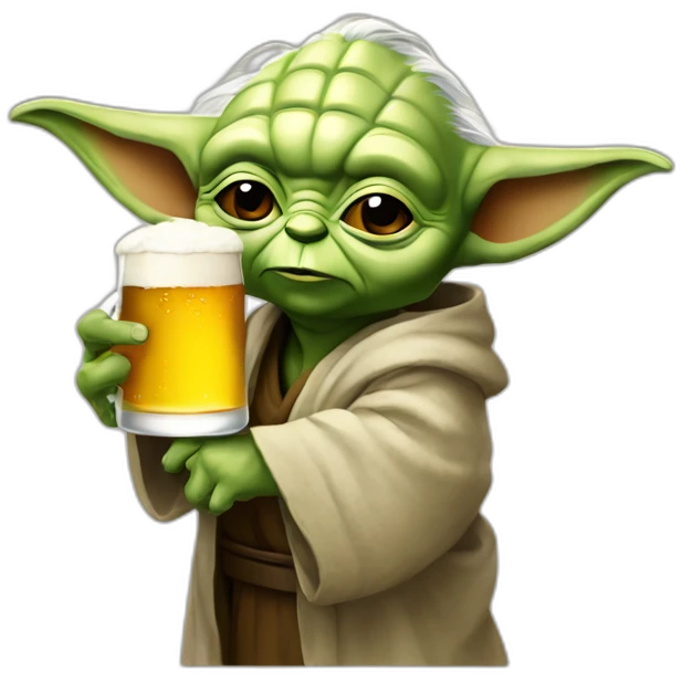 Yoda-driking-beer-in-the-hand emoji