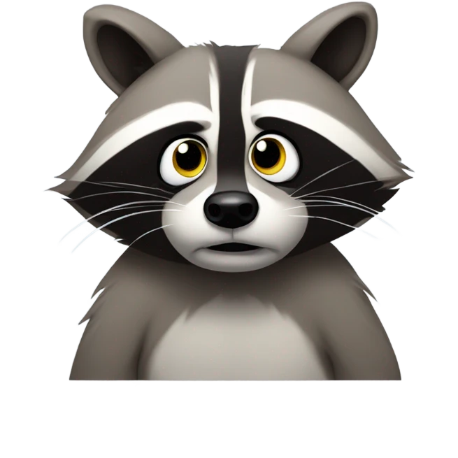 Sad raccoon  emoji