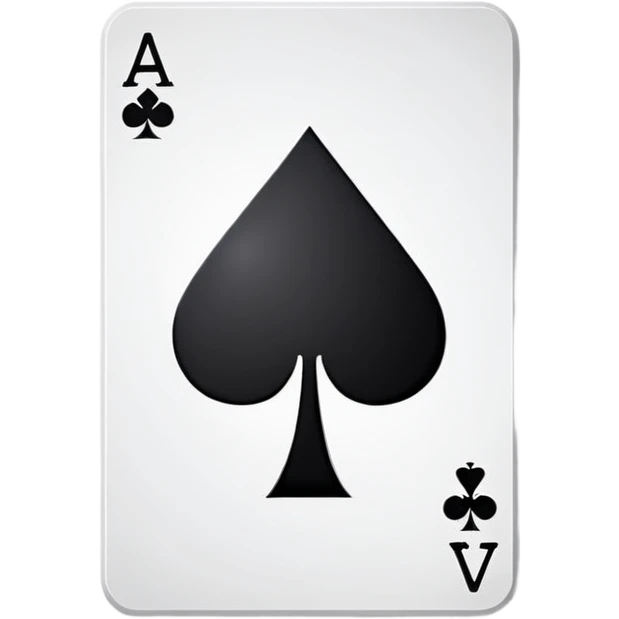 ace of spades playing card symbol, classic emoji style, simple emoji