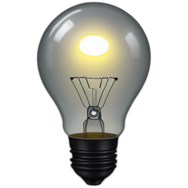 dark lightbulb emoji