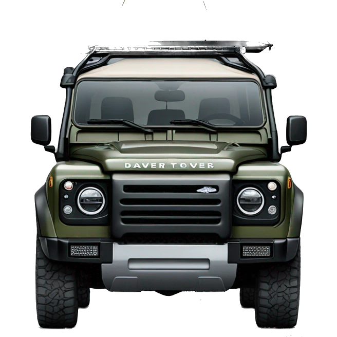 the new landrover defender with roof top tent black emoji