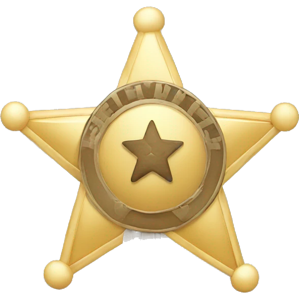 sheriff badge ribbon emoji