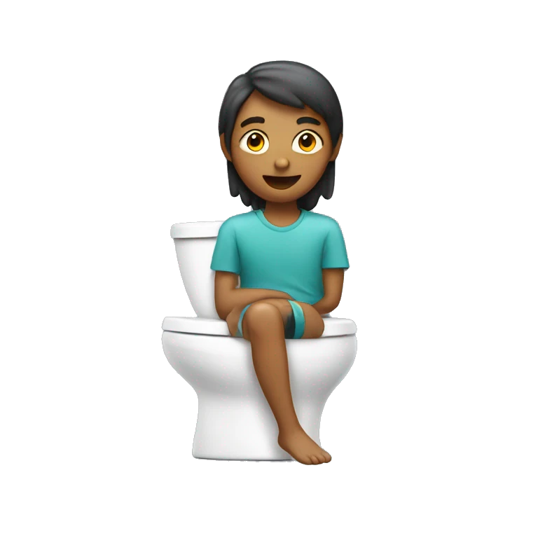 person sitting on a toilet emoji