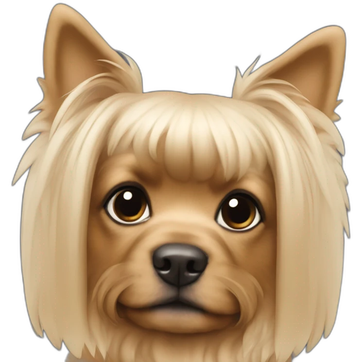 dog-yorkshire-with-bangs-batman-black-point-ears-down emoji