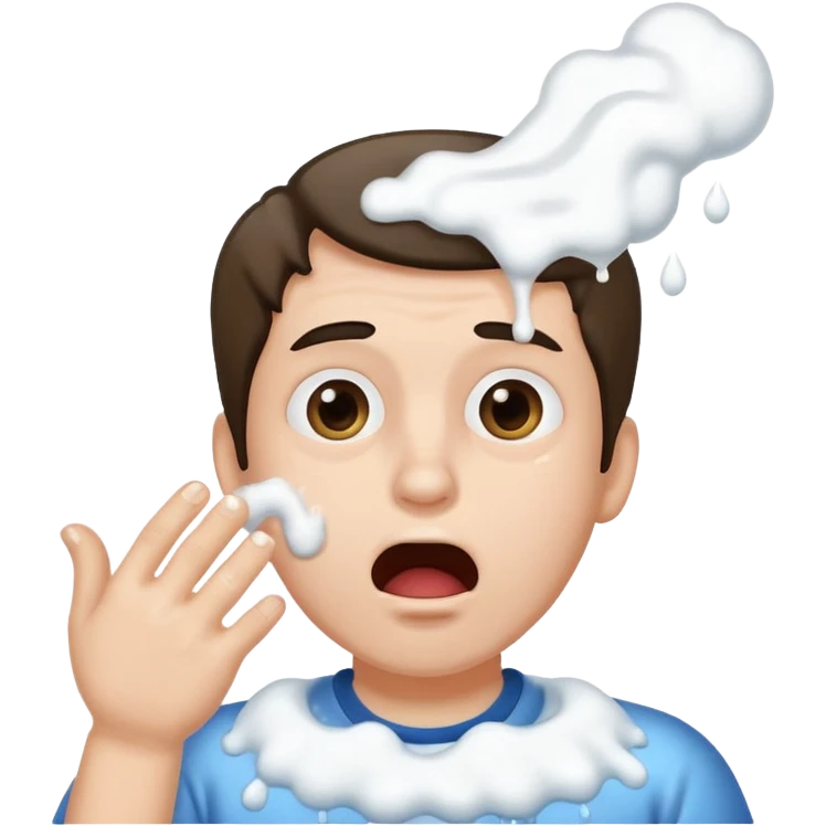 smiley throws up, rolling his eyes upward, white foam pours from his mouth emoji